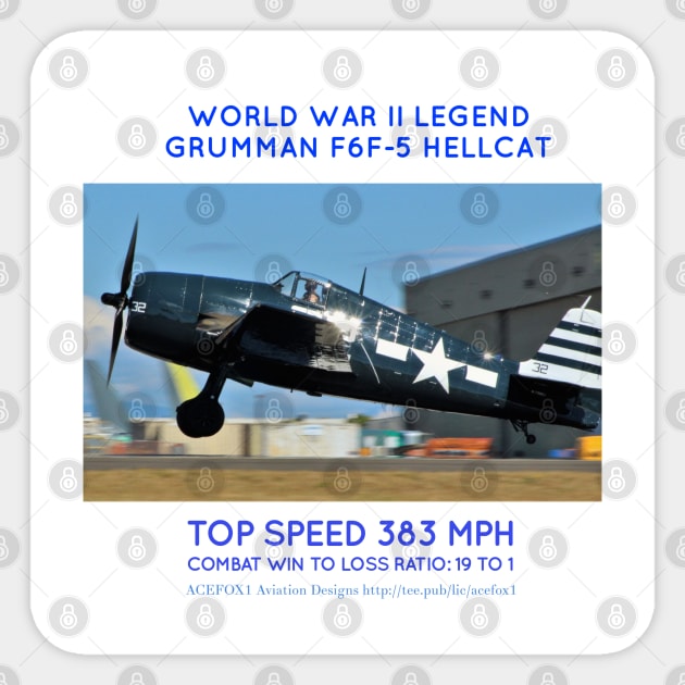 Grumman F6F Hellcat Sticker by acefox1